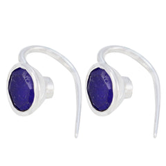 Agnes Blue Whisper thin Solitaire Dangle Earring Lapis Lazuli Blue Dangle