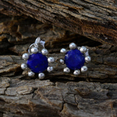 Amelia Blue Elegant Solitaire Stud Earring