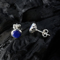 Yasmin Blue Delicate Solitaire Stud Earring