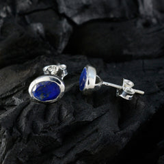 Ling Blue Delicate Solitaire Stud Earring