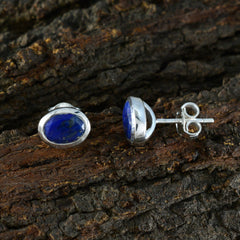 Ling Blue Delicate Solitaire Stud Earring