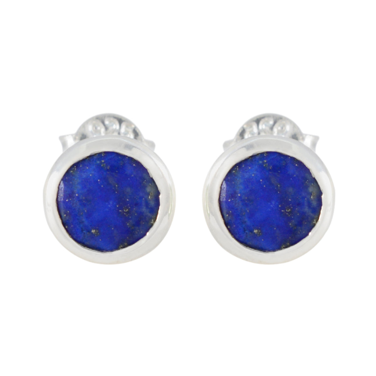 Ying Blue Dainty Solitaire Stud Earring Lapis Lazuli Blue Stud