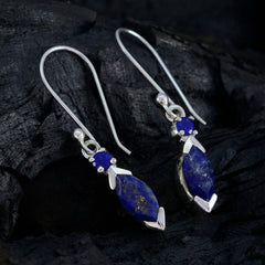 Mila Blue Whisper thin Toi et Moi Dangle Earring