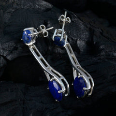 Li Lee Blue Minimal Toi et Moi Stud Earring