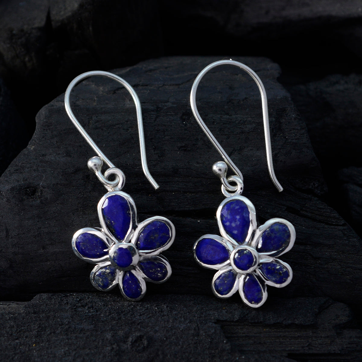 Mei Blue Whisper thin multiple Dangle Earring