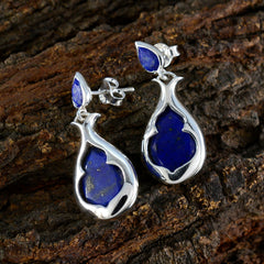 Emma Blue Edgy Toi et Moi Stud Earring