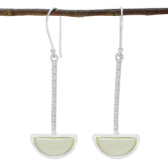 Aurora Yellow Mid weight Solitaire Dangle Earring Lemon Quartz Yellow Dangle