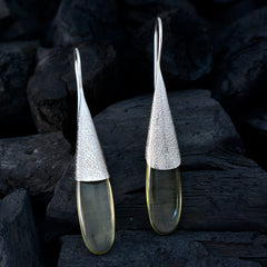 Nari Yellow Edgy Solitaire Dangle Earring