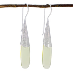 Nari Yellow Edgy Solitaire Dangle Earring Lemon Quartz Yellow Dangle
