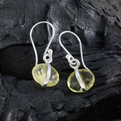 Lucy Yellow Dainty Solitaire Dangle Earring