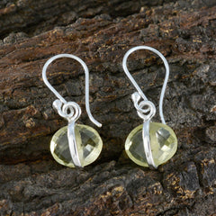Lucy Yellow Dainty Solitaire Dangle Earring
