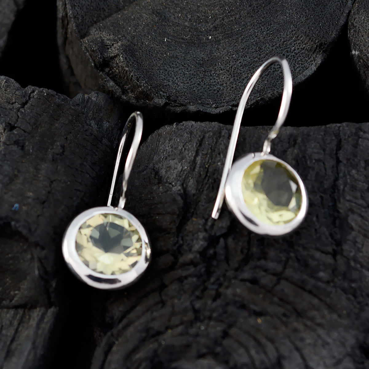 Bianca Yellow Delicate Solitaire Dangle Earring