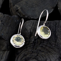 Bianca Yellow Delicate Solitaire Dangle Earring