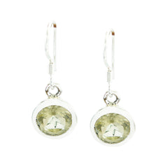 Camilla Yellow Delicate Solitaire Dangle Earring Lemon Quartz Yellow Dangle