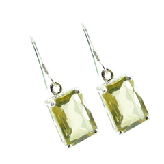 Charlotte Yellow Tiny Solitaire Dangle Earring