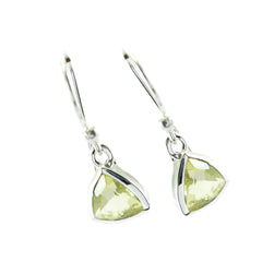 Emi Yellow Elegant Solitaire Dangle Earring