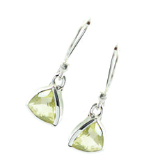 Emi Yellow Elegant Solitaire Dangle Earring
