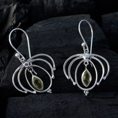 Chloe Yellow Featherlight Solitaire Dangle Earring