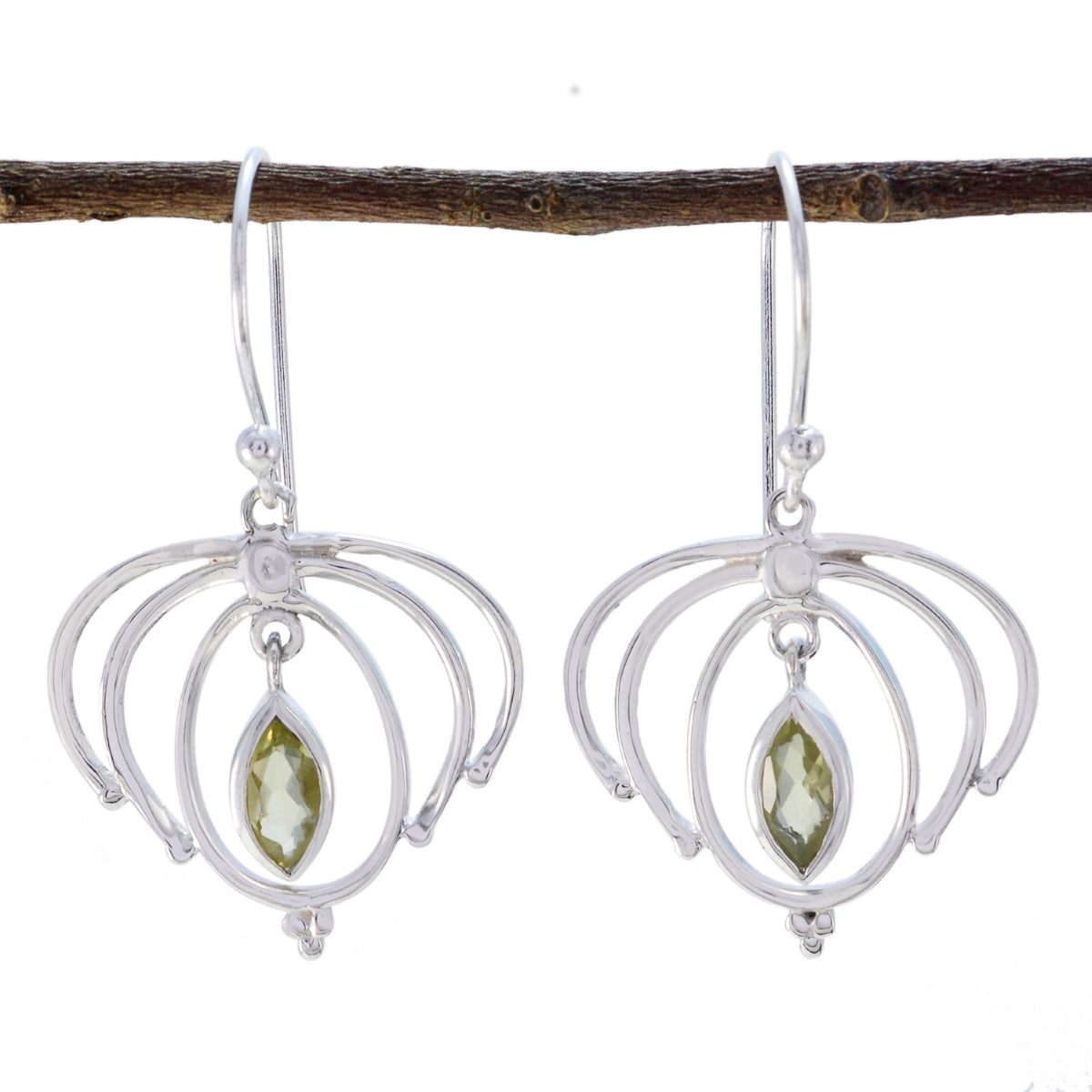 Chloe Yellow Featherlight Solitaire Dangle Earring Lemon Quartz Yellow Dangle