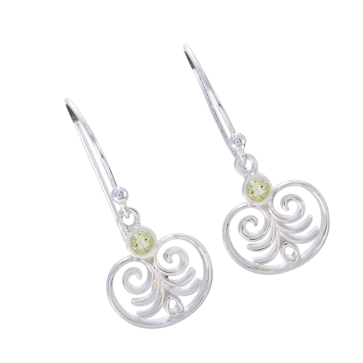 Claire Yellow Dainty Solitaire Dangle Earring