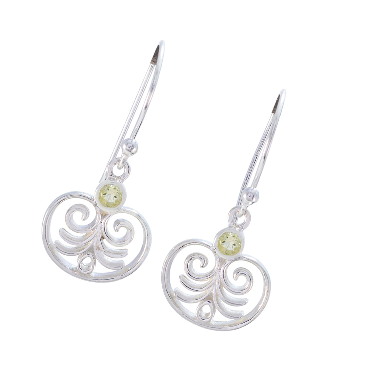 Claire Yellow Dainty Solitaire Dangle Earring