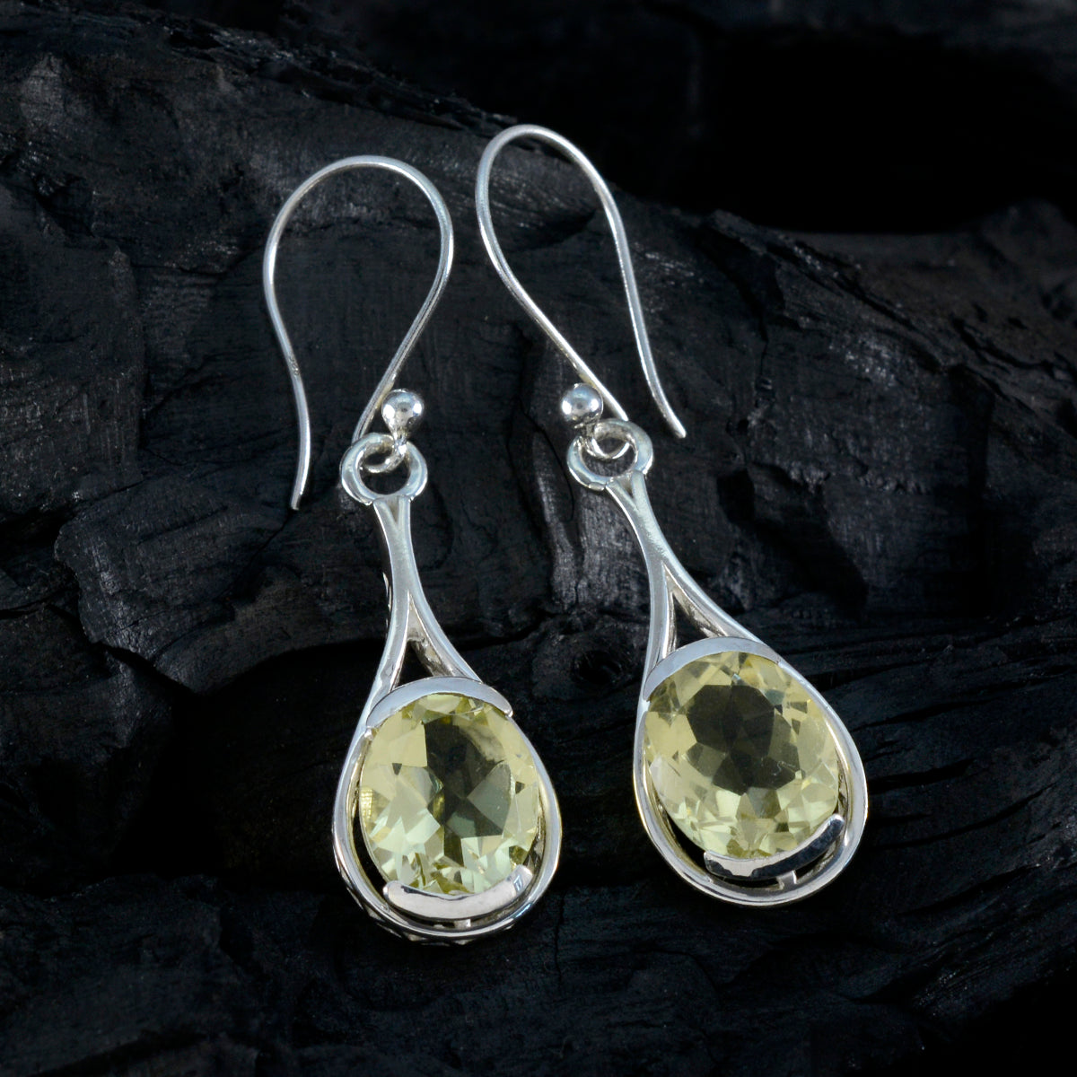 Clara Yellow Whisper thin Solitaire Dangle Earring