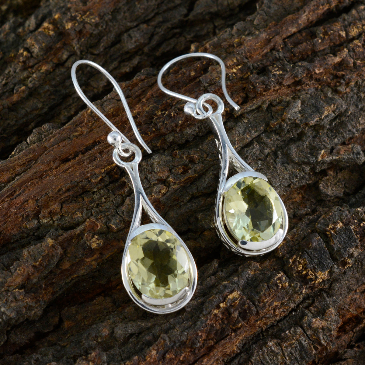 Clara Yellow Whisper thin Solitaire Dangle Earring
