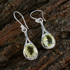 Clara Yellow Whisper thin Solitaire Dangle Earring