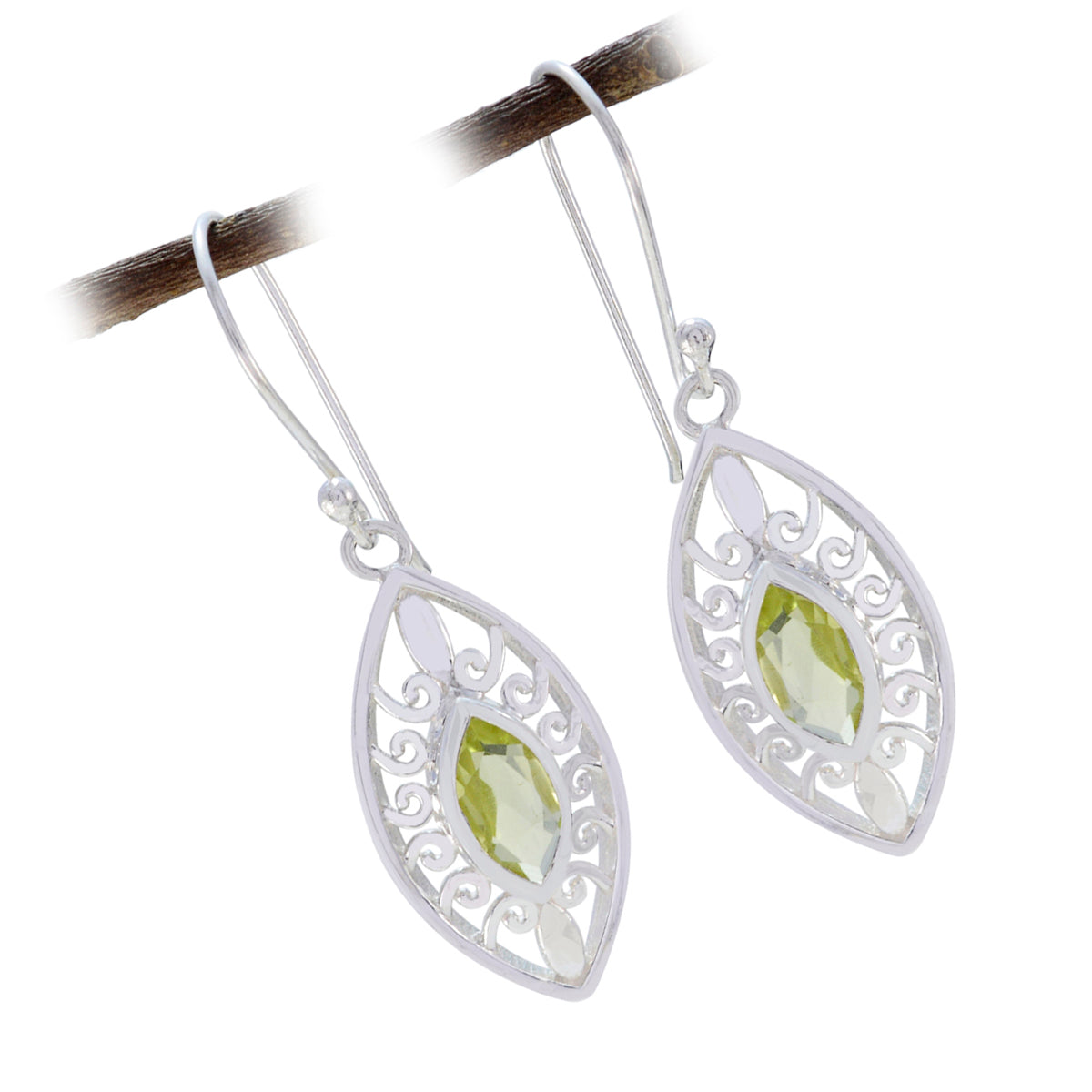 Eliza Yellow Featherlight Solitaire Dangle Earring