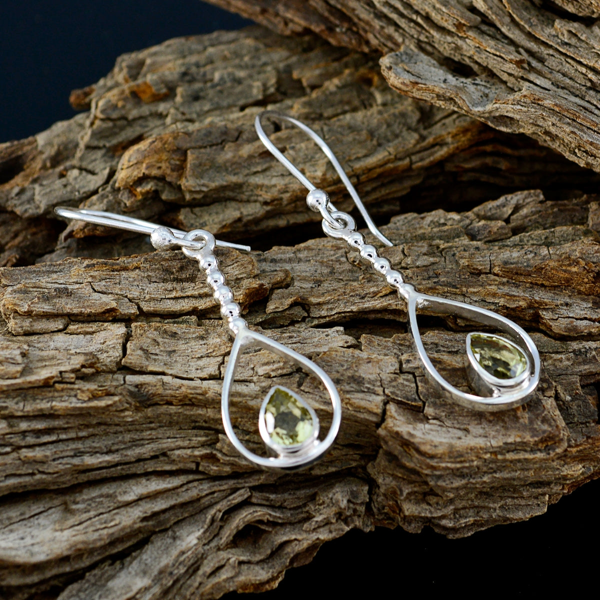 Emma Yellow Dainty Solitaire Dangle Earring