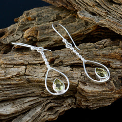 Emma Yellow Dainty Solitaire Dangle Earring