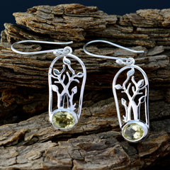 Eva Yellow Dainty Solitaire Dangle Earring