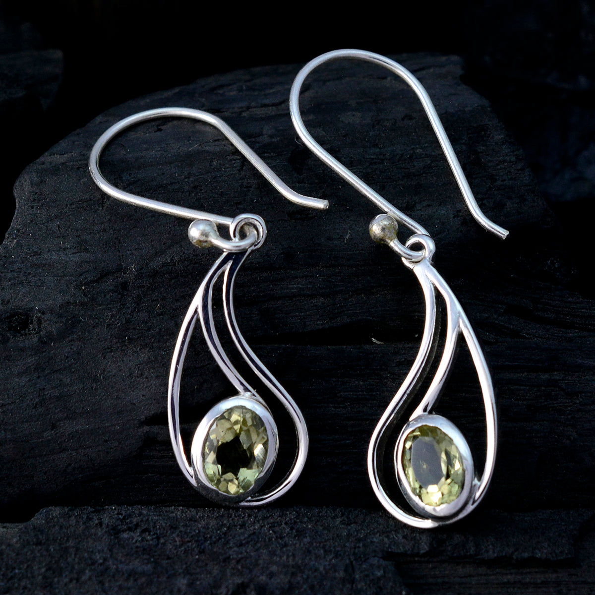Evelyn Yellow Delicate Solitaire Dangle Earring