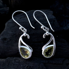 Freya Yellow Featherlight Solitaire Dangle Earring