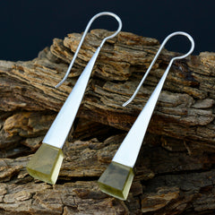 Genesis Yellow Classic Solitaire Dangle Earring