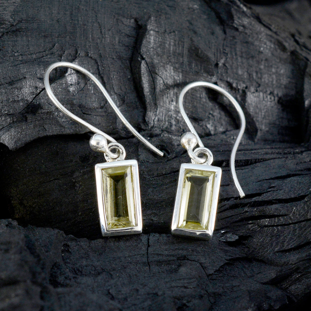 Luna Yellow Dainty Solitaire Dangle Earring