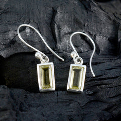 Luna Yellow Dainty Solitaire Dangle Earring