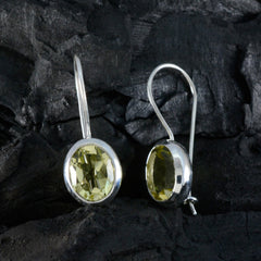 Riley Yellow Whisper thin Solitaire Dangle Earring