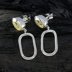 Giulia Yellow Tiny Solitaire Stud Earring