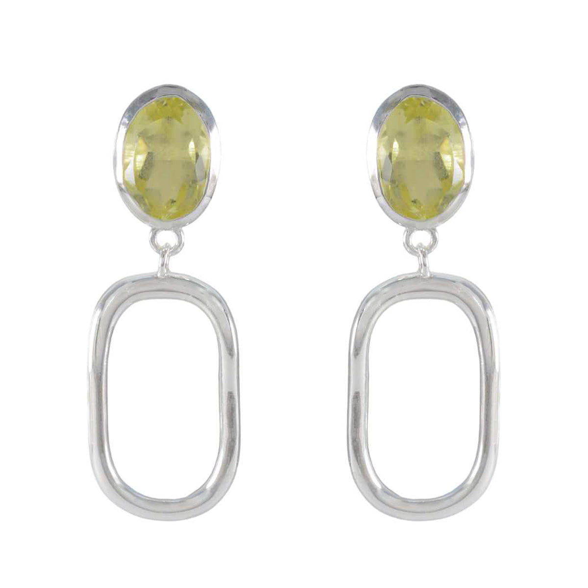 Giulia Yellow Tiny Solitaire Stud Earring Lemon Quartz Yellow Stud