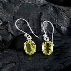 Grace Yellow Delicate Solitaire Dangle Earring