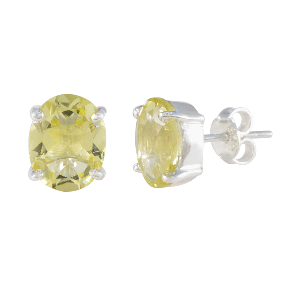 Noelia Yellow Dainty Solitaire Stud Earring
