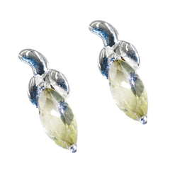 Harper Yellow Delicate Solitaire Stud Earring