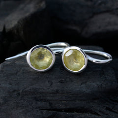 Hazel Yellow Whisper thin Solitaire Dangle Earring