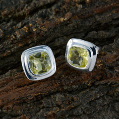 Ida Yellow Dainty Solitaire Stud Earring