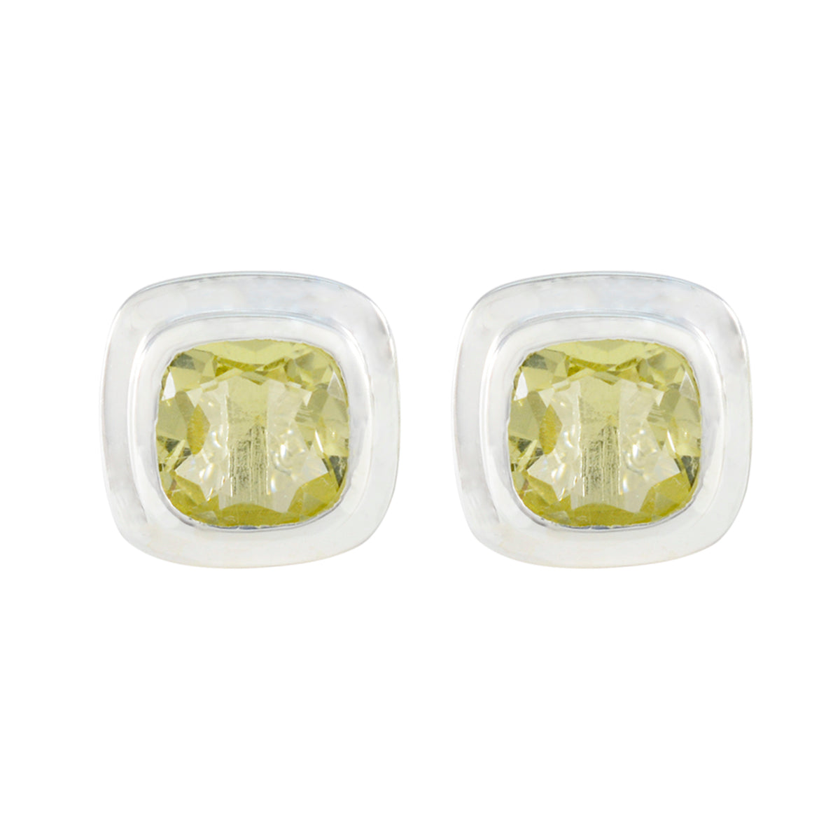 Ida Yellow Dainty Solitaire Stud Earring Lemon Quartz Yellow Stud