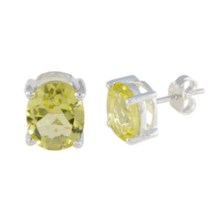 Ines Yellow Delicate Solitaire Stud Earring