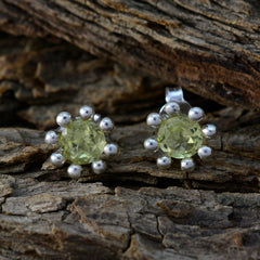 Isabella Yellow Elegant Solitaire Stud Earring