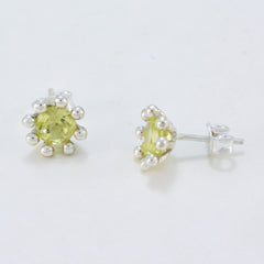 Isabella Yellow Elegant Solitaire Stud Earring