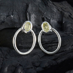 Sarah Yellow Dainty Solitaire Stud Earring